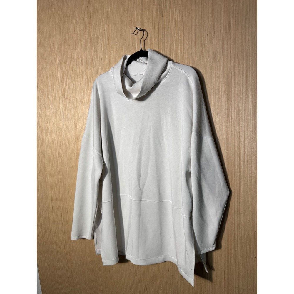 Spanx AirEssentials Mock Neck Tunic White Plus Size 2X Long Sleeve Pullover